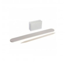 Disposable manicure set, color: white (mini file 120/120, mini buff 120/120, orange stick) Kodi Professional