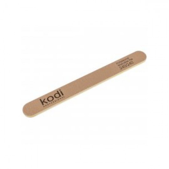 №7 Straight nail file 240/240 (color: golden, size: 178/19/4) Kodi Professional