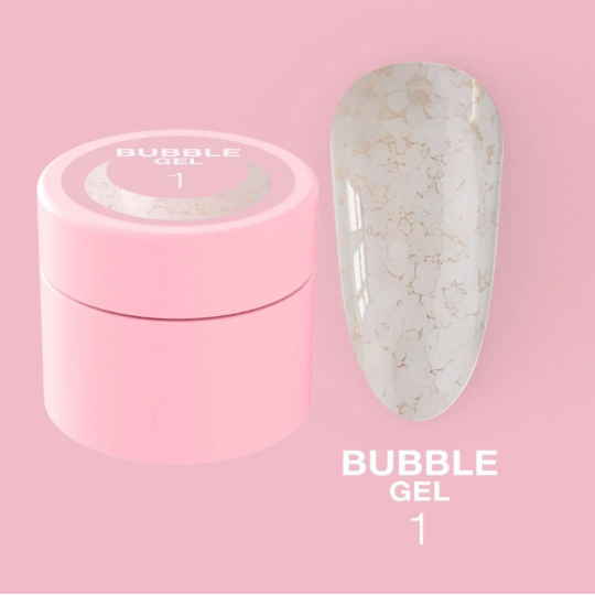 Блесточки для ногтей LUNA Moon Bubble Gel №1 5ml