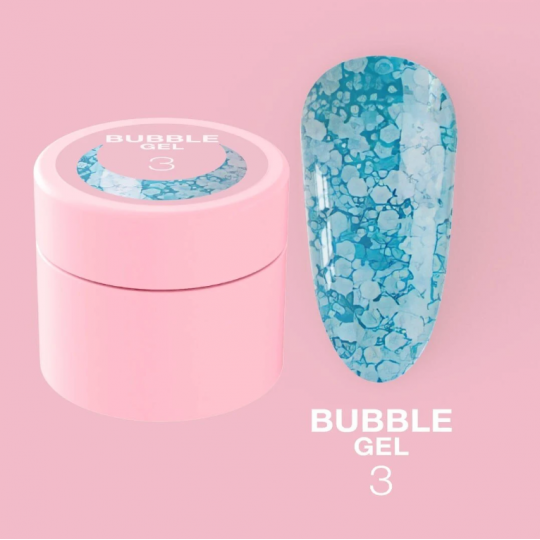 Блесточки для ногтей LUNA Moon Bubble Gel №3 5ml