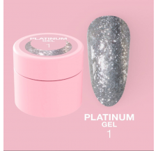 ציפורניים נצנצים LUNA Moon Platinum Gel №1 5 מ"ל