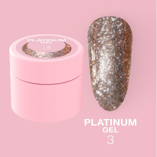 Блесточки для ногтей LUNA Moon Platinum Gel №3 5ml