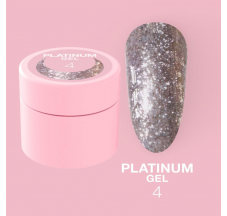 Nail glitter LUNA Moon Platinum Gel №4 5 ml