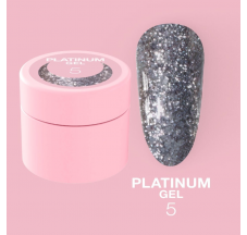 Nail glitter LUNA Moon Platinum Gel №5 5 ml