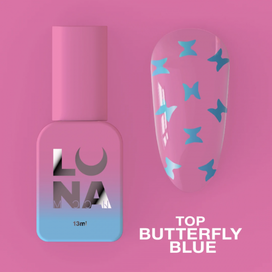 טופ ללק ג'ל Top Butterfly Blue 13ml 