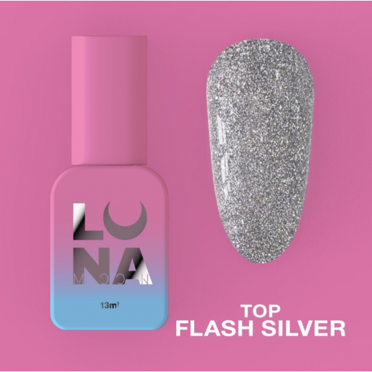 Top for gel polish Top Flash Silver 13ml