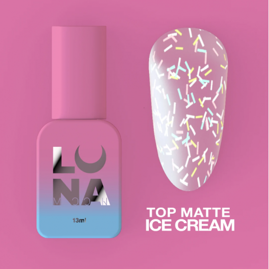 Matte top without sticky layer Top Matte Ice Cream 13ml