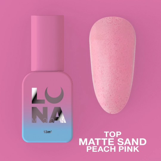 טופ מט ללא שכבה דביקה Top Matt Sand Peach Pink 13ml