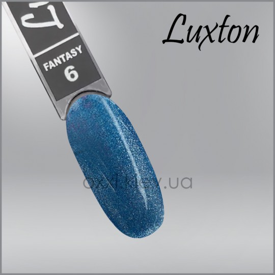 Gel polish LUXTON Fantasy 6, blue with shimmer, magnetic, 10 ml