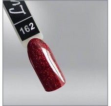 Luxton 162 gel varnish dark raspberry red with glitter, 10ml