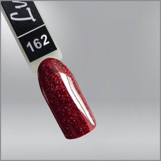 Luxton 162 gel varnish dark raspberry red with glitter, 10ml