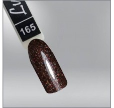 Гель-лак Luxton 165 шоколадный с блестками, 10мл