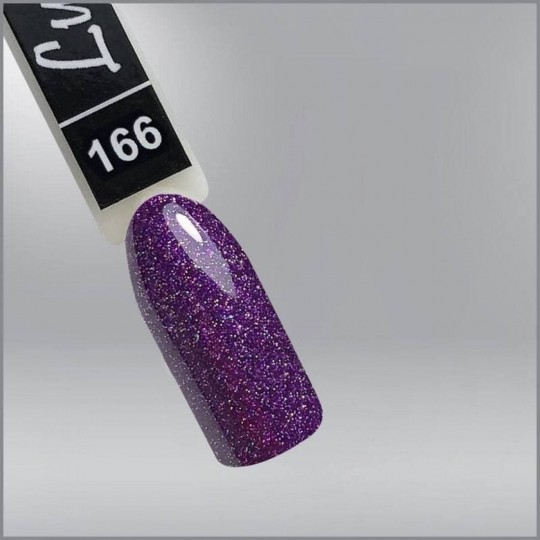 Luxton 166 gel varnish lilac-violet with colored shimmers, 10ml
