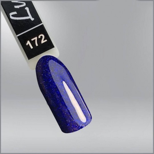 Luxton 172 לכה ג'ל כחול עמוק עם נצנוץ צבעוני, 10 מ"ל