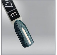 Luxton 177 gel varnish light emerald with color shimmer, 10ml