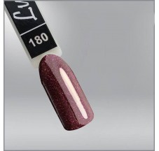 Luxton 180 gel polish chocolate plum with colored shimmer, 10ml