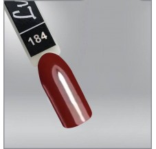 Luxton 184 gel varnish burgundy with a warm shade, enamel, 10ml