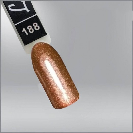 Гель-лак Luxton 188 бронзовый с блестками, 10мл