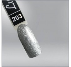 Luxton 203 Silver Glitter Gel Polish, 10ml