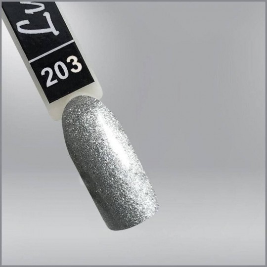 Гель-лак Luxton 203 серебристый с блестками, 10мл