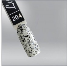 Luxton 204  White and Silver Glitter, 10ml.