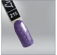Гель-лак Luxton 215 фиолетовый с серебряными блестками, 10мл