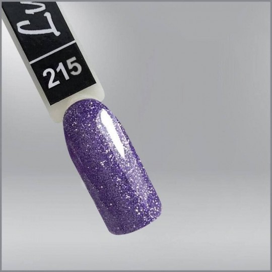Гель-лак Luxton 215 фиолетовый с серебряными блестками, 10мл