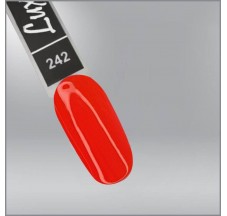 Гель-лак Luxton 242, люминесцентный красный, эмаль, 10мл