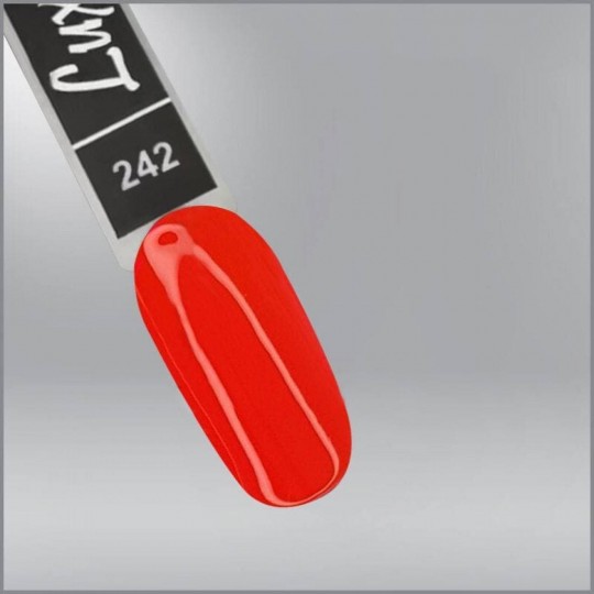 Luxton 242 Gel Lacquer, Fluorescent Red Enamel, 10ml