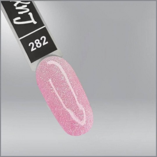 Гель-лак Luxton 282, розовый с блёстками, 10мл