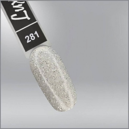Luxton 281 Gel Lacquer with Gray Glitter, 10ml