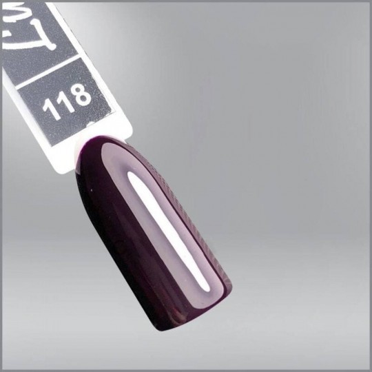 Гель-лак Luxton 118 темно-фиолетовый, эмаль, 10мл