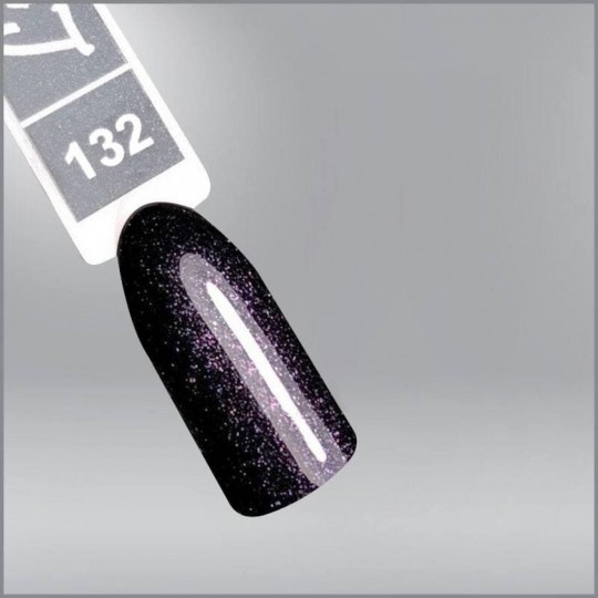 Гель-лак Luxton 132 темно-фиолетовый, микроблеск, 10мл