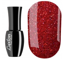 طلاء أظافر جيل Luxton رقم 161 (أحمر مع بريق صغير متعدد الألوان) 10 مل (LUX-161)
