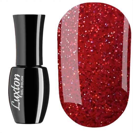 Gel Polish Luxton №161 (red with fine multicolor glitter) 10 ml (LUX-161)