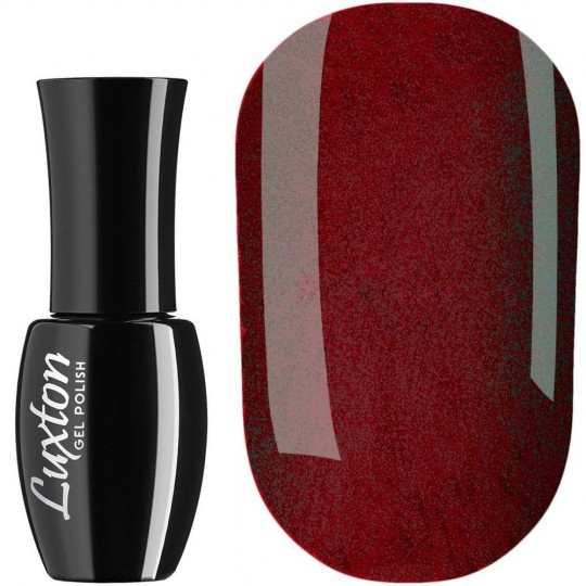 Gel Polish Luxton №162 (dark red with multicolor glitter) 10 ml (LUX-162)