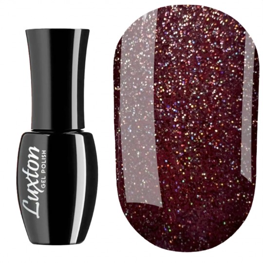 Gel Polish Luxton №164 (plum with multicolor glitter) 10 ml (LUX-164)