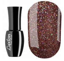 طلاء أظافر جيل Luxton رقم 165 (برقوقي داكن مع بريق متعدد الألوان) 10 مل (LUX-165)