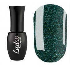 طلاء أظافر جيل Luxton رقم 177 (زمردي فاتح مع بريق متعدد الألوان) 10 مل (LUX-177)