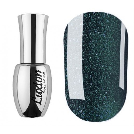 Gel Polish Luxton №195 (emerald with blue glitter) 10 ml (LUX-195)