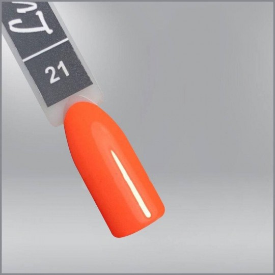 Luxton 021 orange enamel gel polish, 10 ml.