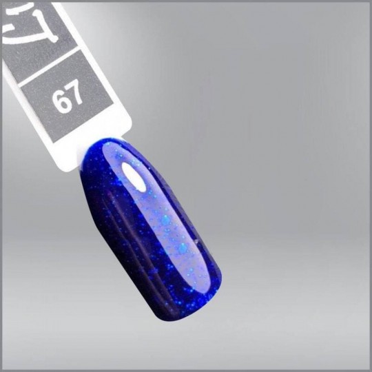Гель-лак Luxton 067 темно-синий с блестками, 10мл