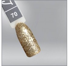 Luxton 070 bronze-gold confetti and glitter gel polish, 10ml