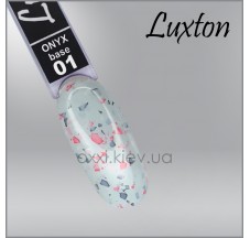 Camouflage base LUXTON Onyx Base 1, grey with red-grey foil flakes, 10 ml
