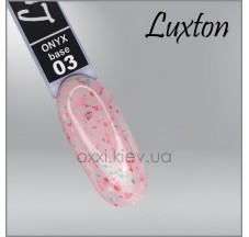 Camouflage base LUXTON Onyx Base 3, pink with red-green foil flakes, 10 ml