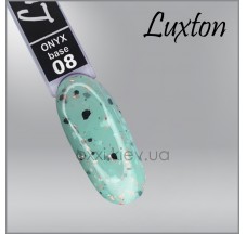 Camouflage base LUXTON Onyx Base 8, mint with black flakes and peach foil flakes, 10 ml