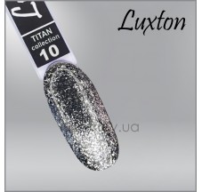 לק ג׳ל LUXTON Titan 10, אפור עם נצנצים, 10 מ״ל