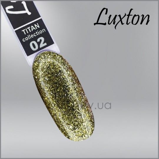 Gel polish LUXTON Titan 2, gold with glitter, 10 ml