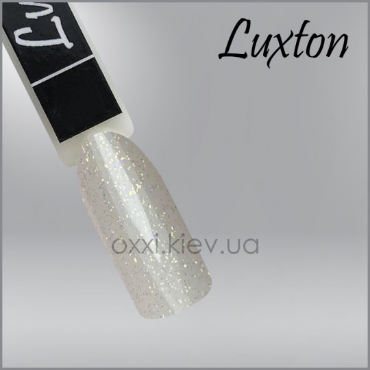 Top coat for gel polish no-wipe Luxton Glitter Top Gold with gold shimmer, 10 ml