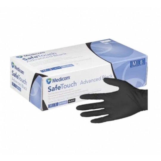 Nitrile gloves black, Size "M" - (1 pairs).
